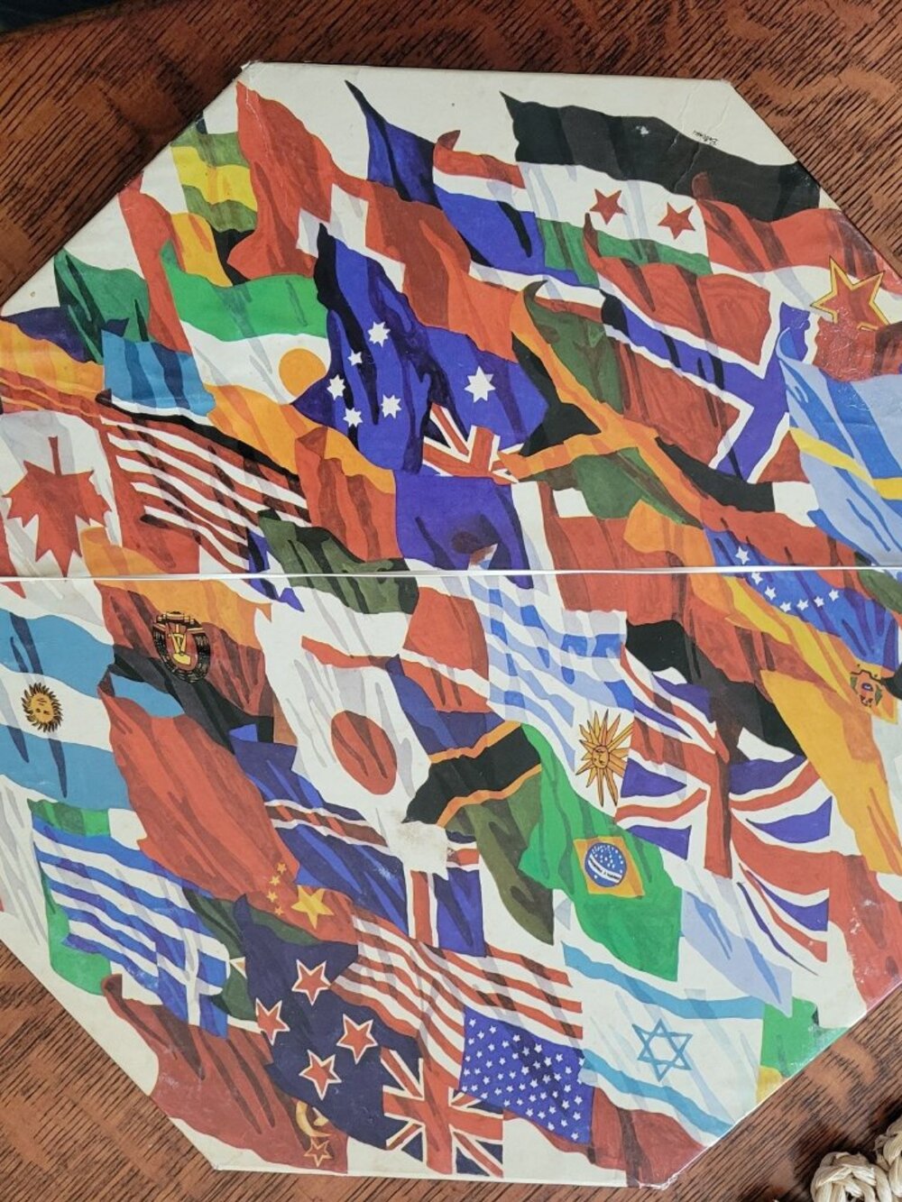 Vintage Springbok Flags of The world Octogon 500+ pc puzzle